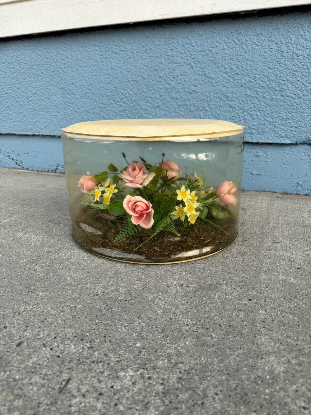 1950s Kitsch Inflatable Terrarium Footstool